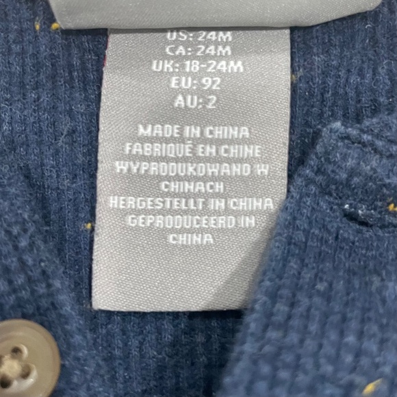 Boys 24 Month Waffle Sweater with Orange Speckles - Picture 5 of 5